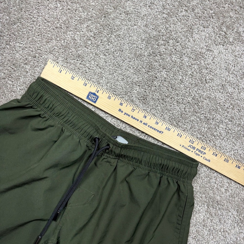 Gymreapers Mens Medium Training Shorts Olive Green Skull Logo Inseam 6 Inch - Picture 4 of 7